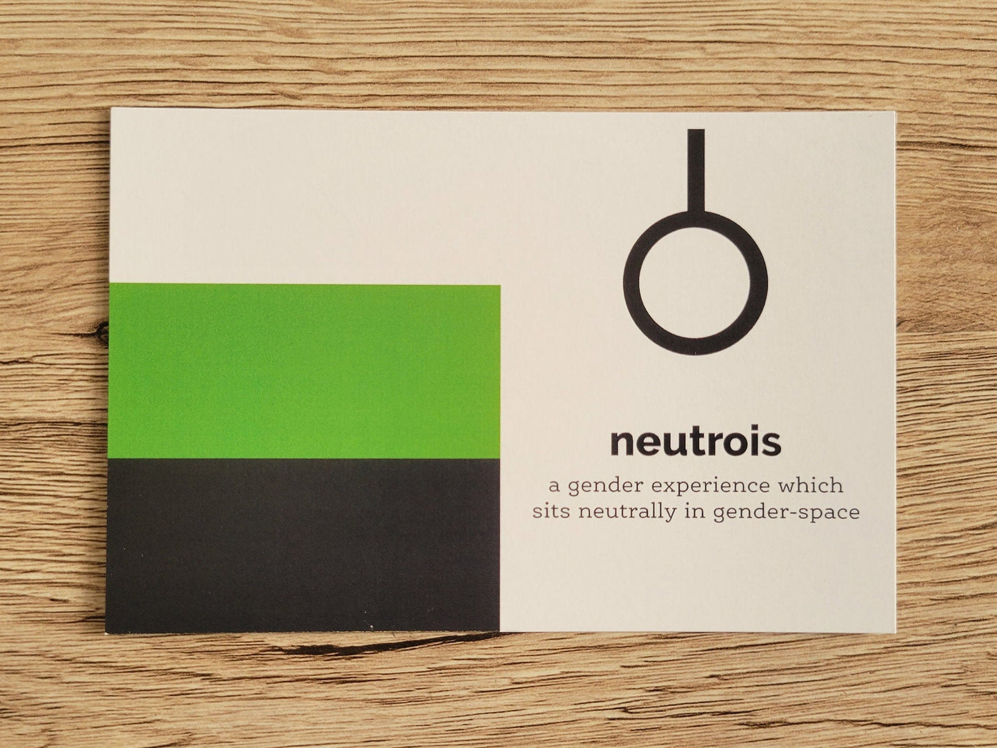 Neutrois pride postcard