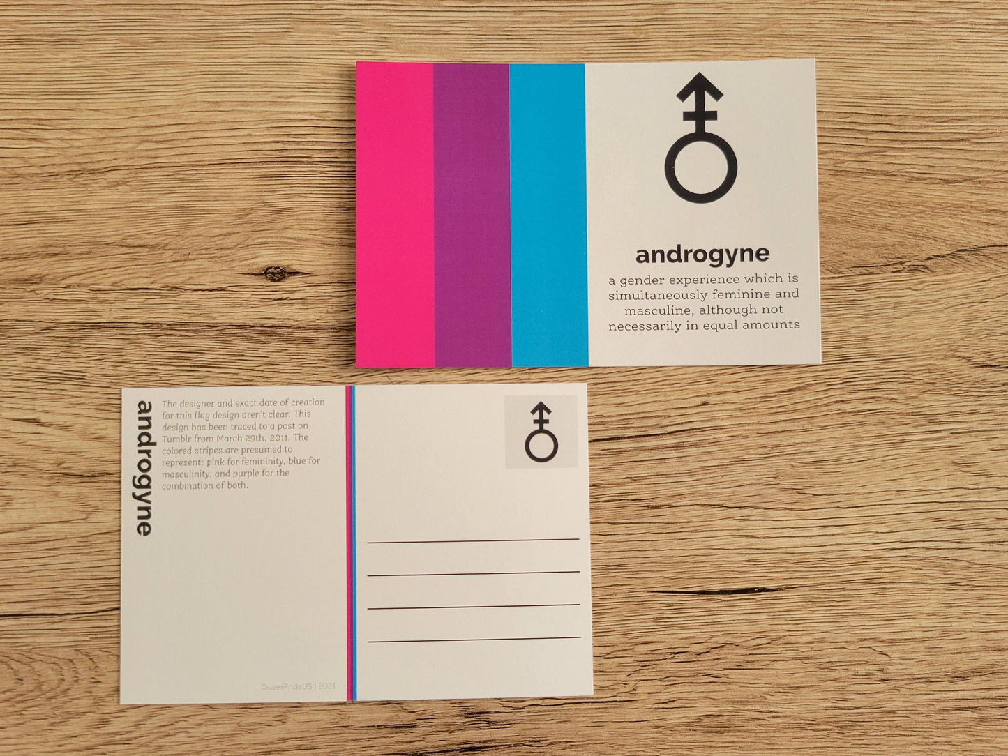 Androgyne pride postcard