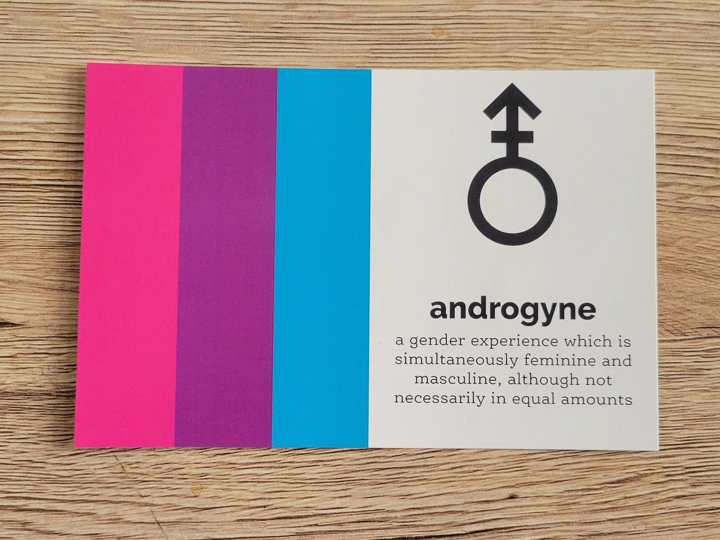 Androgyne pride postcard