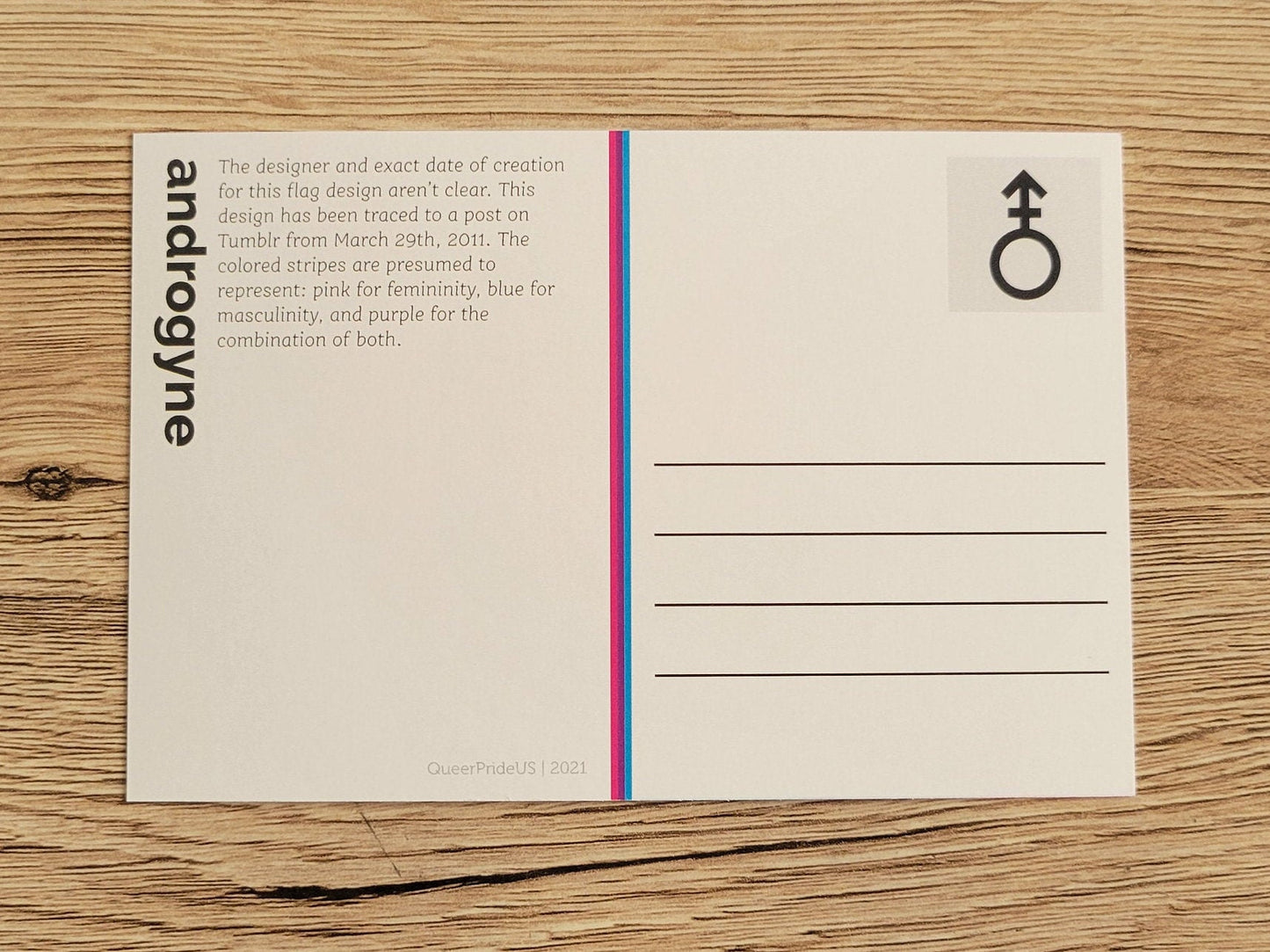 Androgyne pride postcard