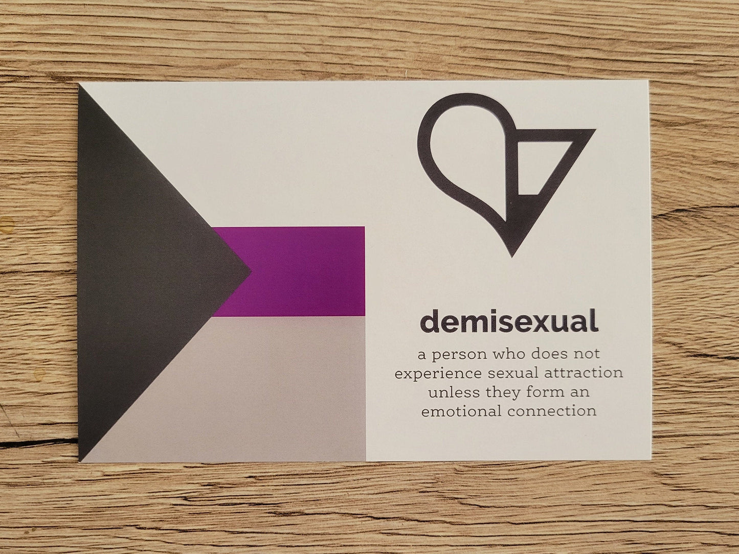 Demisexual pride postcard