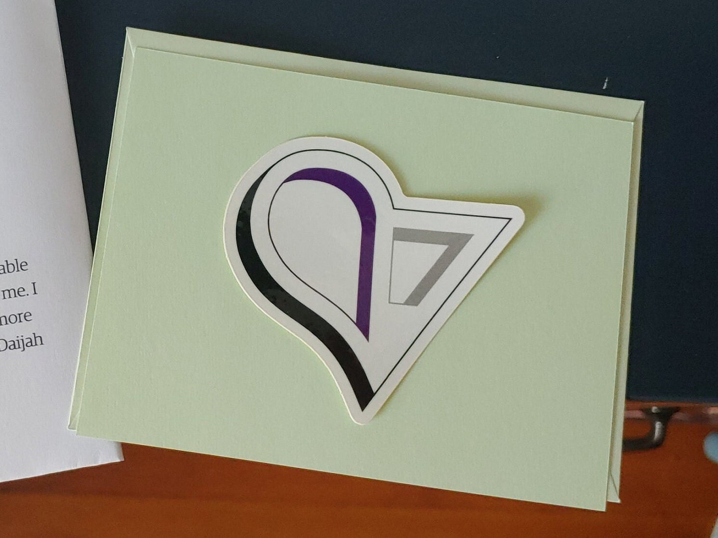 Demisexual pride symbol sticker