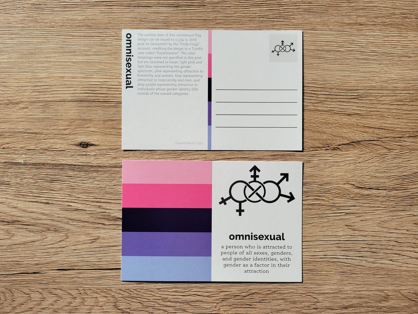 Omnisexual pride postcard