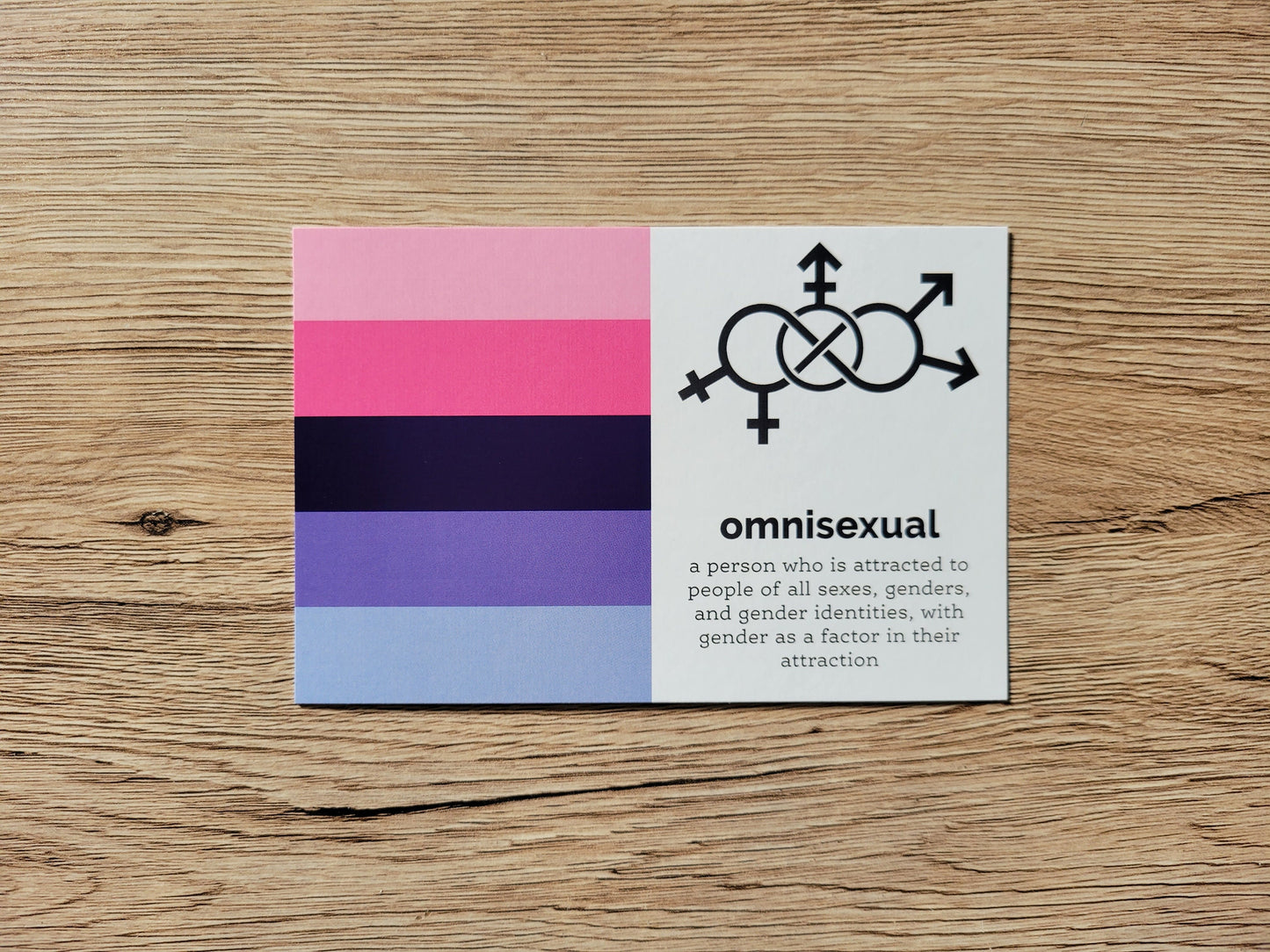 Omnisexual pride postcard