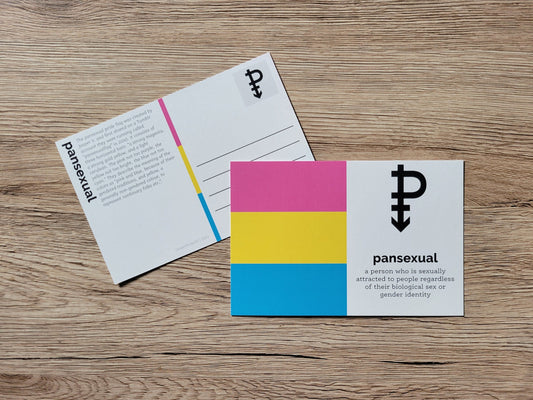 Pansexual pride postcard