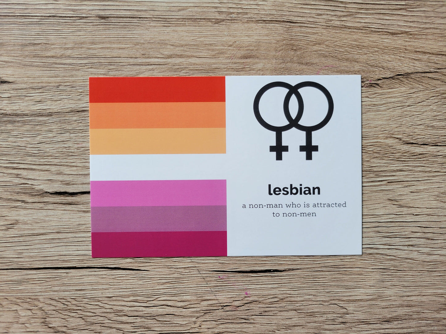 Lesbian pride postcard