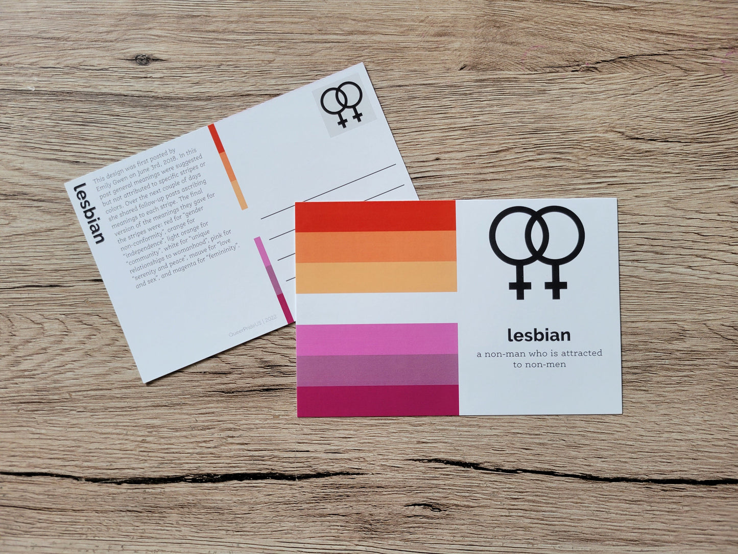 Lesbian pride postcard