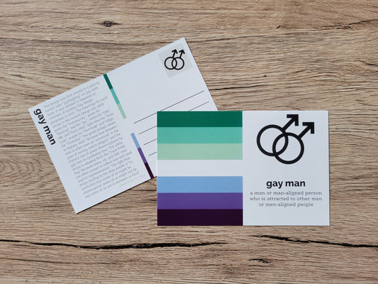 Gay man pride postcard