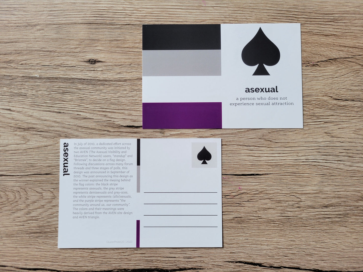 Asexual pride postcard