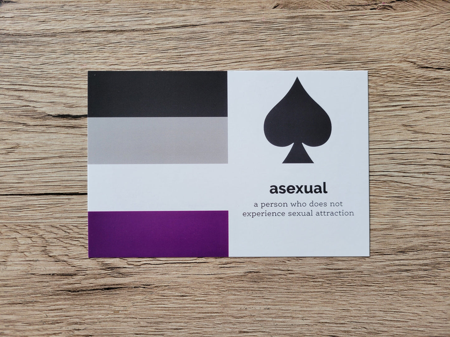 Asexual pride postcard